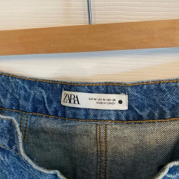 Zara The Denim Boho Signature High Waist Panel Side Zip A Line Maxi Skirt M - Picture 4 of 11